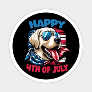 Happy 4th of July Patriotic American Labrador Retriever Magnet